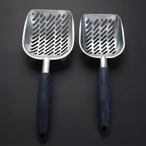 Paletta Lettiera Per Gatti In Acciaio Con Manico Legno | Fori 5mm | Facile Da Pulire - Foto 10