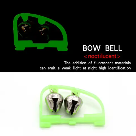 5PCS/Lot Luminous Fishing Alarm Galvanized Bell 3CM & 5CM Fish Bell 6G Alarm For Fishing Rod Pesca Fishing Accessories