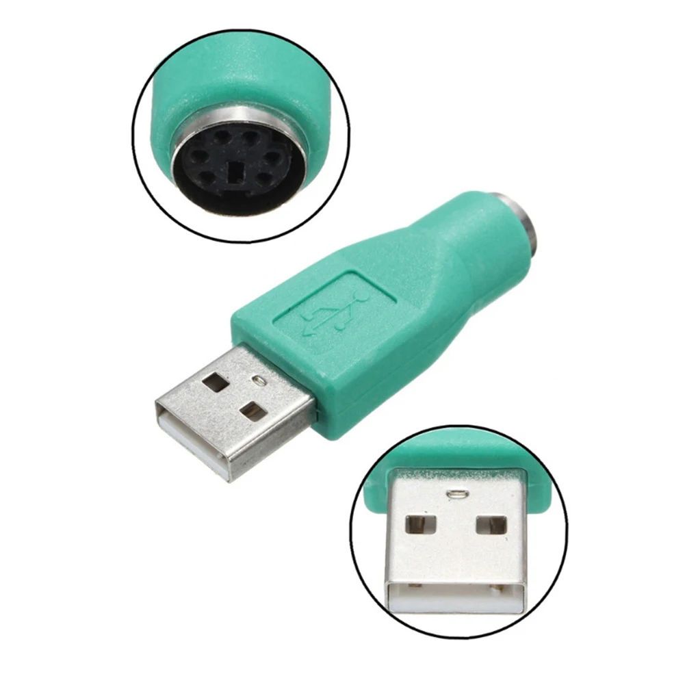 Adaptador do teclado do rato do computador, fêmea ao macho do USB, conector do conversor para o cabo do plugue