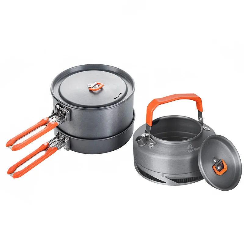 

Fire Maple Outdoor Camping Cookware Utensils Dishes Camp Cooking Set Hiking Heat Exchanger Pot Kettle Tourism Tableware