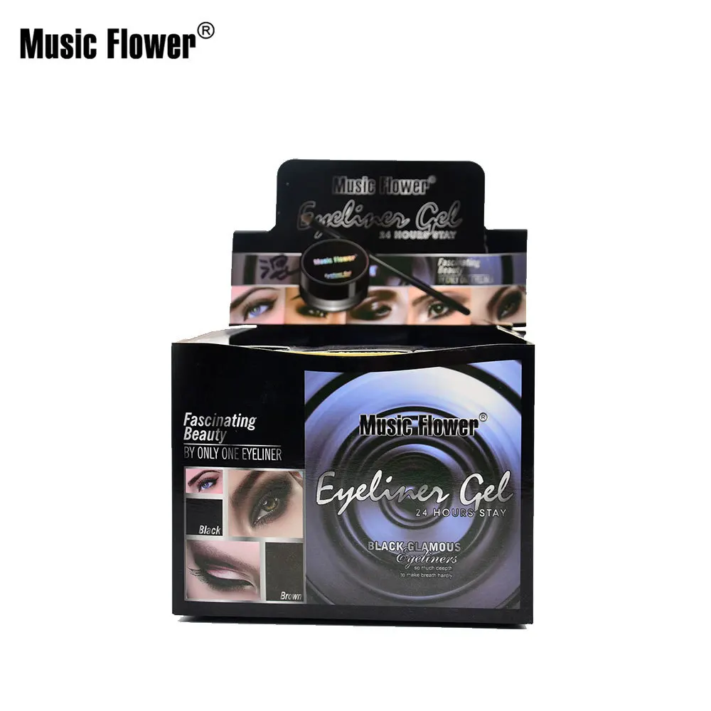 Music flowe Eyeliner colore duraturo impermeabile e resistente al sudore non sbavato cosmetici M5035