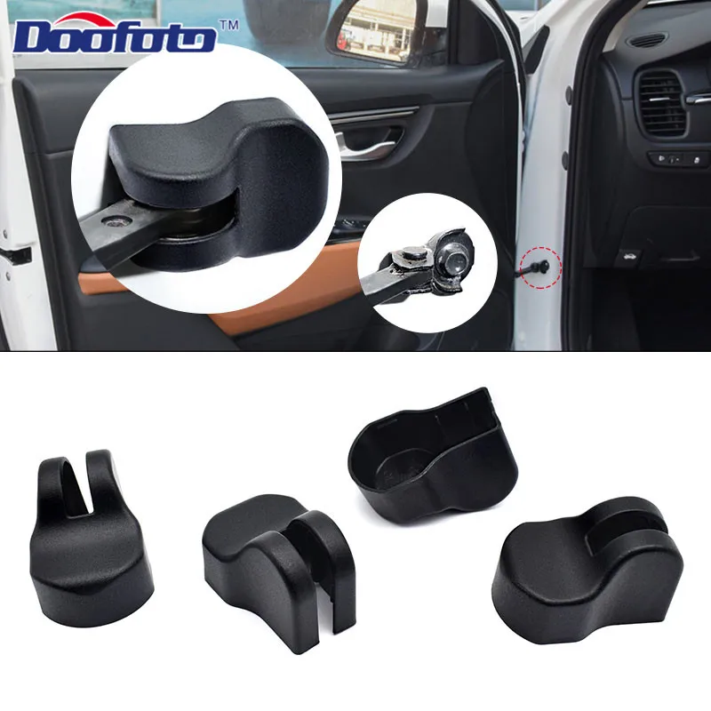 Doofoto 4x Car Door Limiting Stopper Cover For Kia Rio 3 Ceed Sorento Cerato 2011 - 2018 Car Accessories Lock Cover Styling