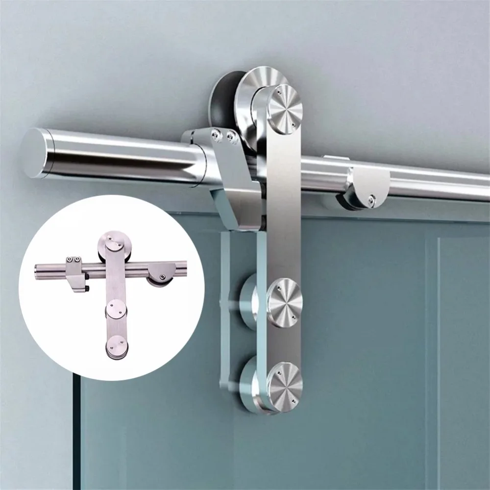 Stainless Steel Frameless Glass Sliding Barn Door Hardware For Shower Door