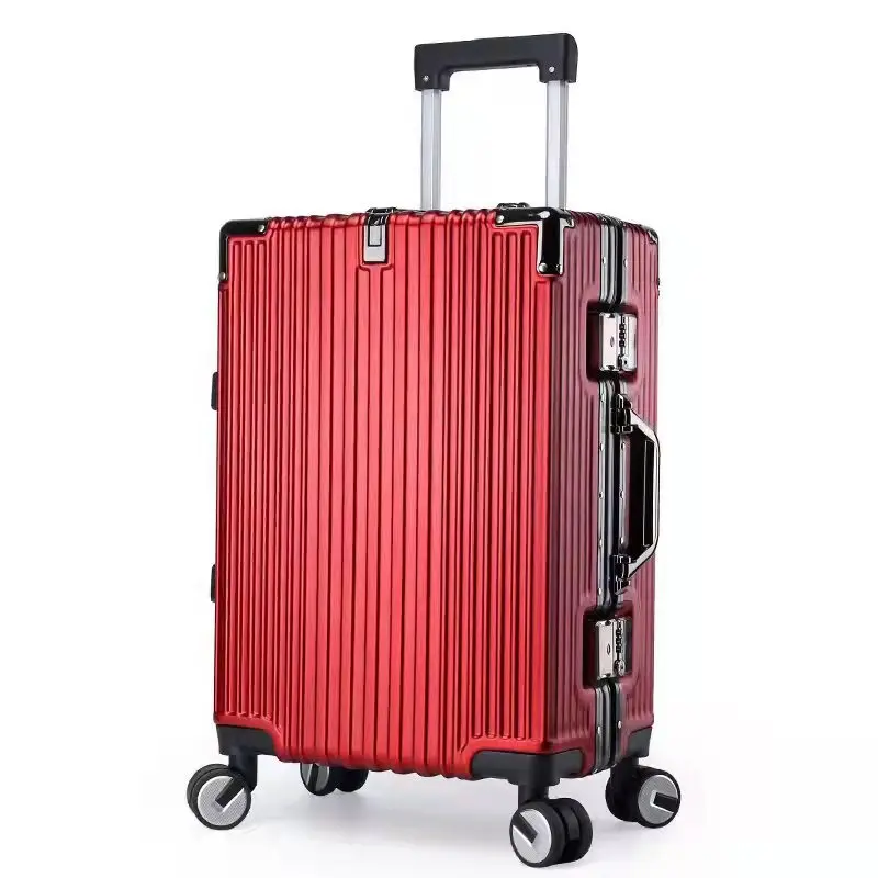 Chất Lượng Cao 20 "22" 24 "26" Khung Nhôm Du Lịch Cao Cấp Vali Cabin Với Tắt Tiếng Bánh Xe TSA khóa Lăn Hành Lý Miễn Phí Vận Chuyển