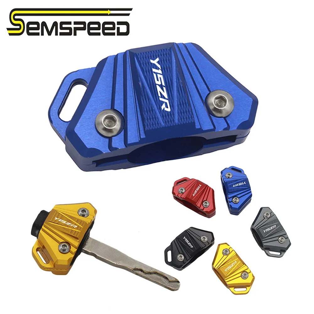 SEMSPEED 1PCS Y15ZR LC150 LOGO Motorcycle Replacement Keys Uncut Blade Blank Key Fit for YAMAHA Y 15Z R LC 150 Accessories