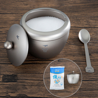 Keith Titanium Seasoning Condiment Pot Lovely Design Spice Salt Sugar Container Pepper Jar Tool with Lid and Spoon