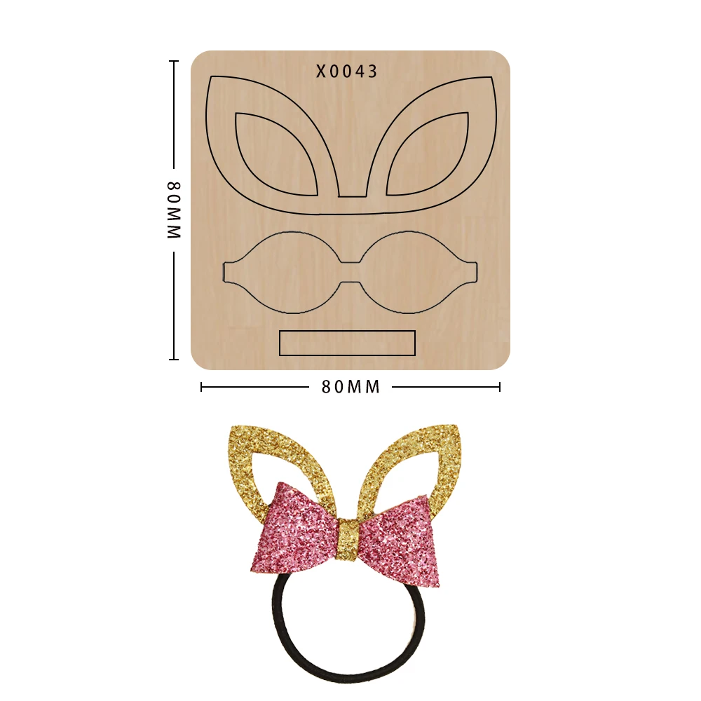 Bunny Ears Shape Leather Cutting Die Scrapbooking templates, wood cutting, craft making, decorating supplies, stencil dies