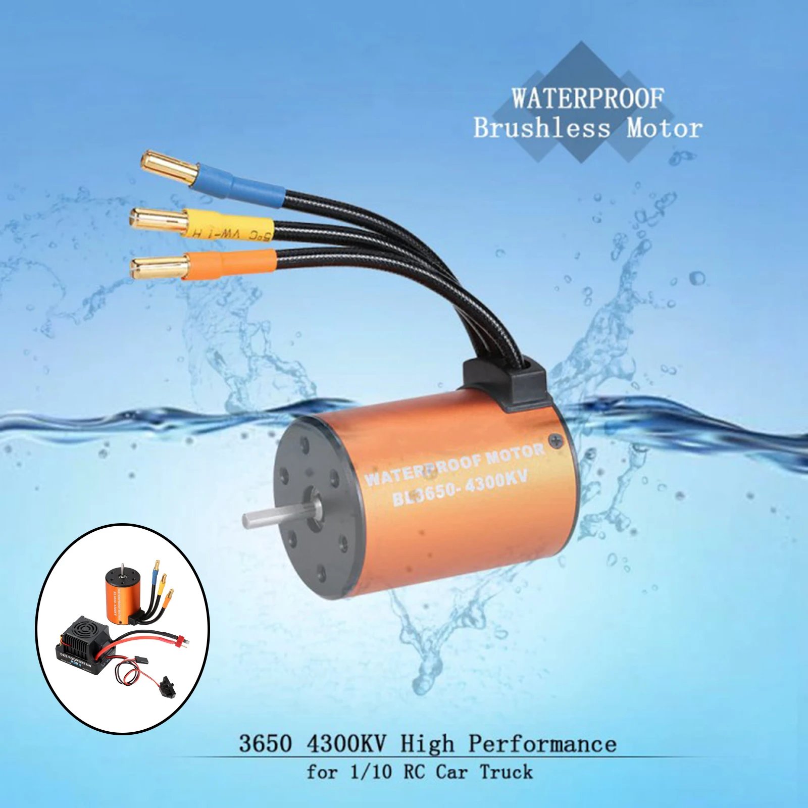 Motore Brushless RC 4300KV con sostituzione ESC 60A per accessorio Truggy per auto cingolata HSP 94123 94111 94170 1/10