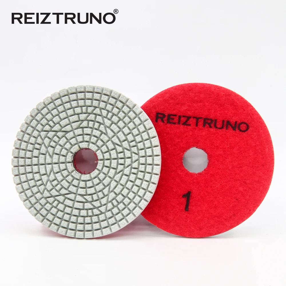 Reiztruno 3ขั้นตอนแผ่นขัดสำหรับขัดหินอ่อนหินแกรนิตอื่นๆหินธรรมชาติ4นิ้ว100มม.เครื่องมือขัด,แห้งหรือใช้เปียก