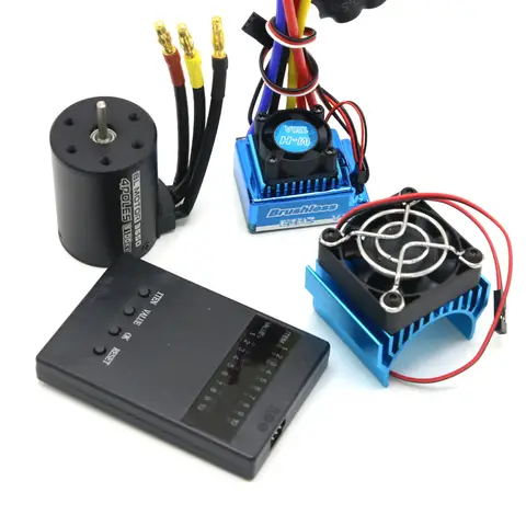Motor RC 3650 3100KV / 3900KV / 4300KV / 5200KV Motor sin escobillas y 45A 60A 80A 120A ESC Combo Set para pieza de barco RC 1:10