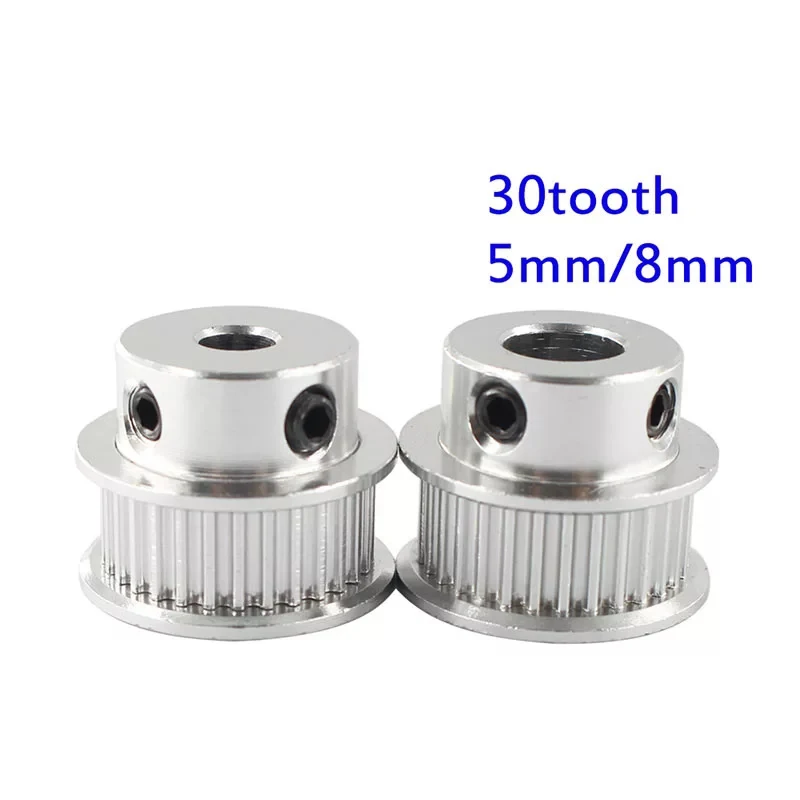 Timing 3D Printer Parts GT2 Pulley 30 36 40 60 Tooth Wheel Bore 5mm 8mm Aluminum Gear Teeth Width 6mm 2GT Accessories For Reprap