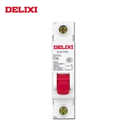 DELIXI Circuit breaker DZ47s 1Pole C type curve 230/400V 50HZ 1A 2A 3A 6A 10A 16A 20A 25A 32A 40A 50A 63A MCB