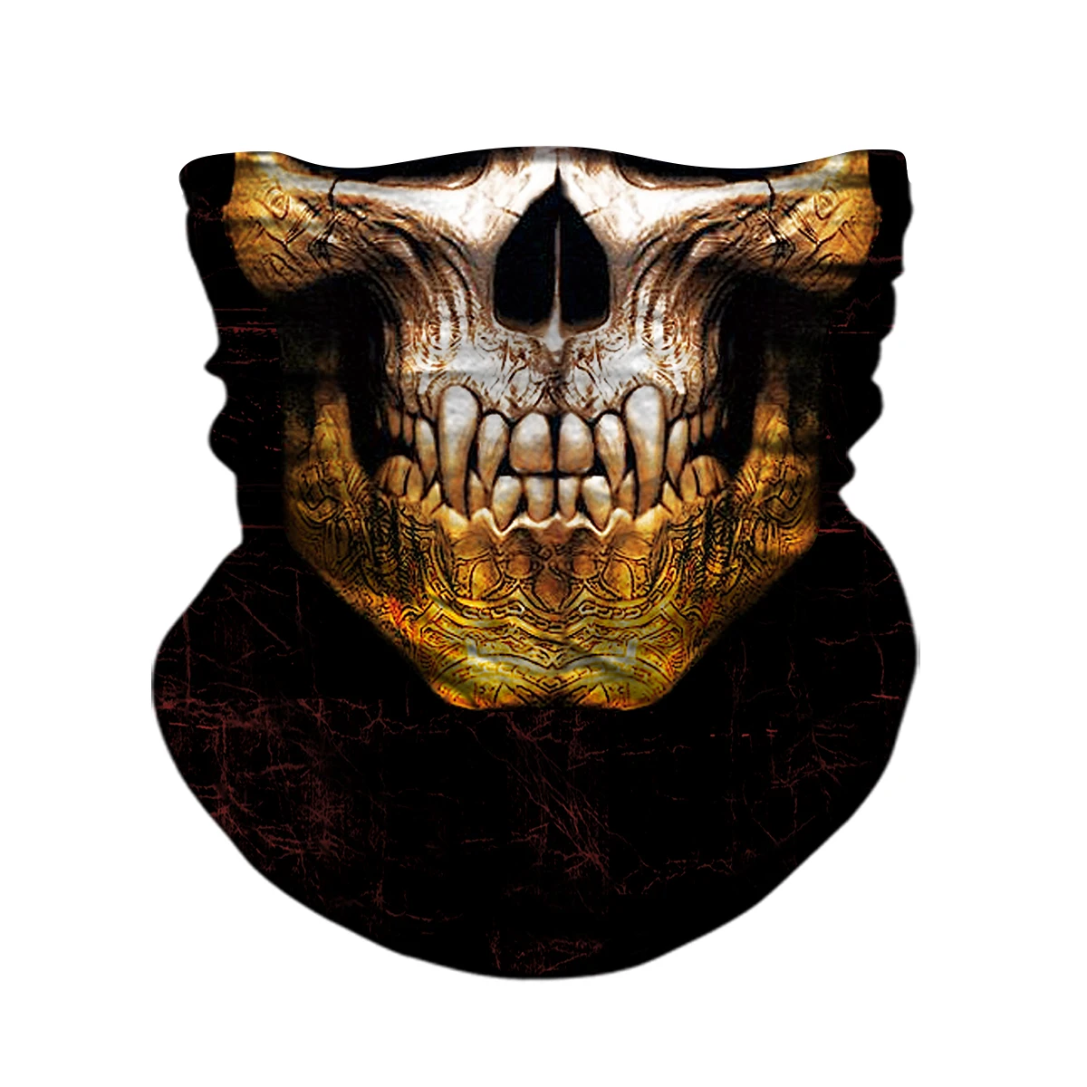 3D Skull Skeleton Balaclava Seamless Motorcycle Neck Face Shield Mask Scarf Bicycle Hunting Outdoor Anti-UV Bandana Headband