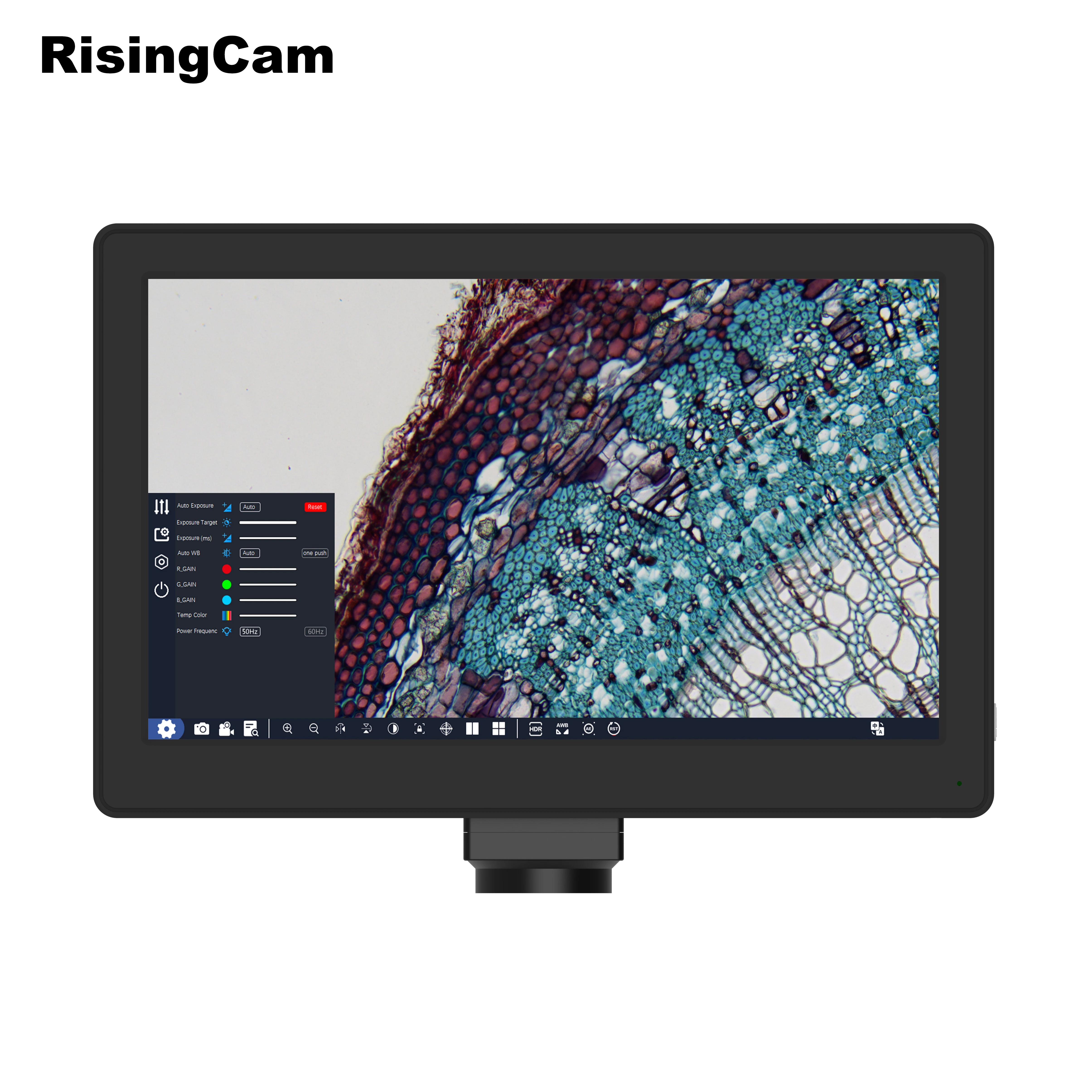 RisingCam 1080P HD C Mount digital Microscope Camera with 9 inch HD LCD Screen