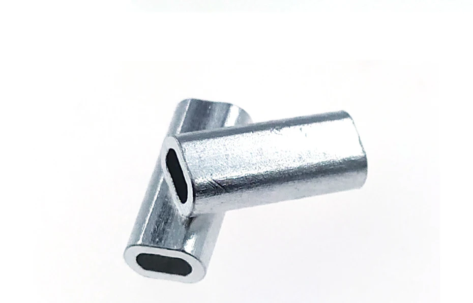 50-teilige Angel hülsen aus Aluminium ovale Angelschnur Crimp hülsen 0,8mm-3,4mm Crimprohr-Angel verbinder – Detail 6
