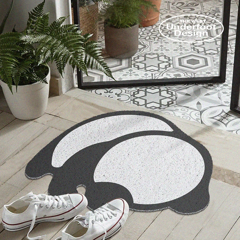 

Panda Pattern Parlor Home Mats Carpet Cuttable Anti-slip Door Mat Carpet Custom Kitchen Mat Dustproof Hallway Entrance Door Mats