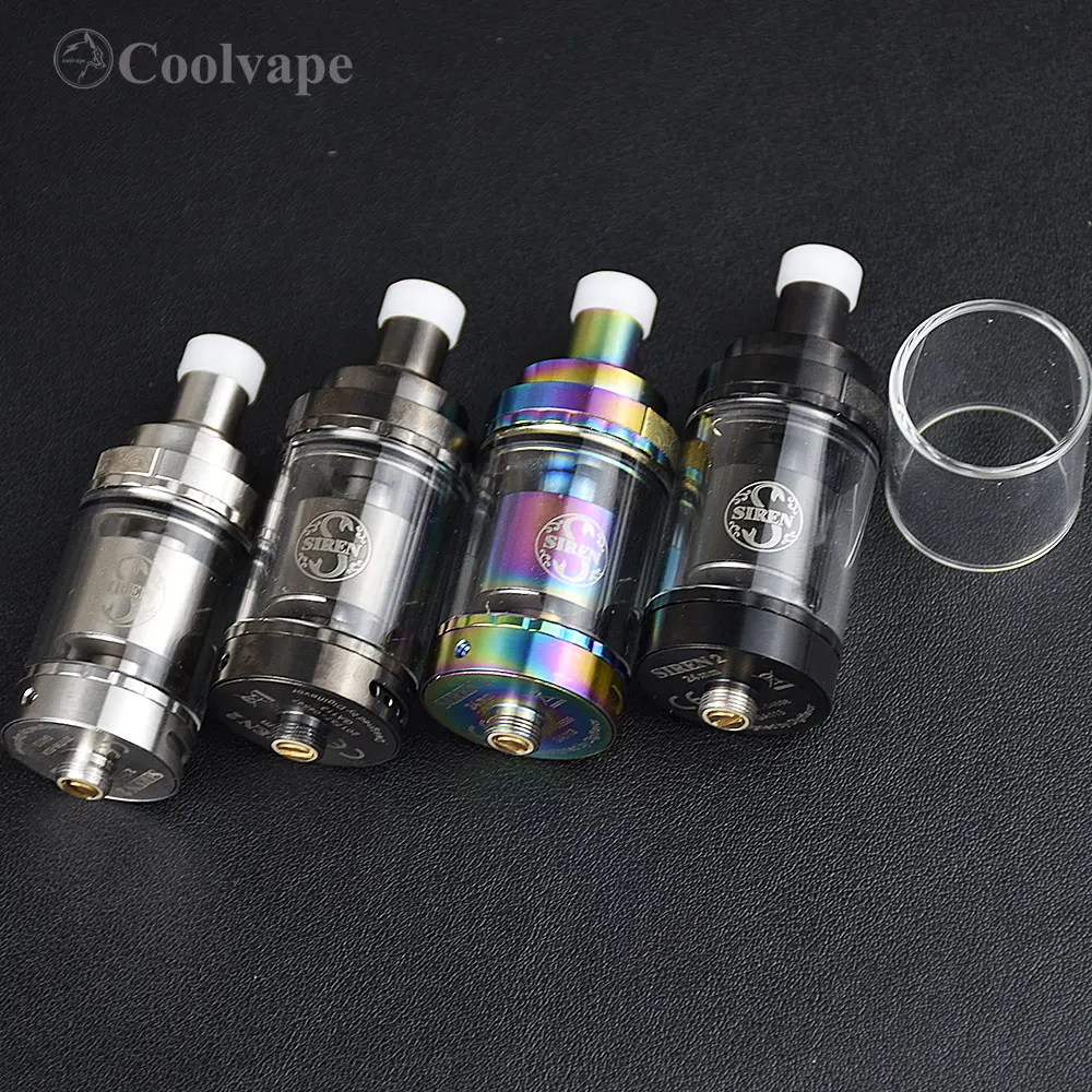 ไซเรน V2 GTA MTL RTA 22 มม./24 มม.Rebuildable ถัง RTA ขดลวดเดี่ยว 2 ml/4.5 ml rta การไหลของอากาศ Atomizer vs เกลือ RTA mtl rta kayfun v5