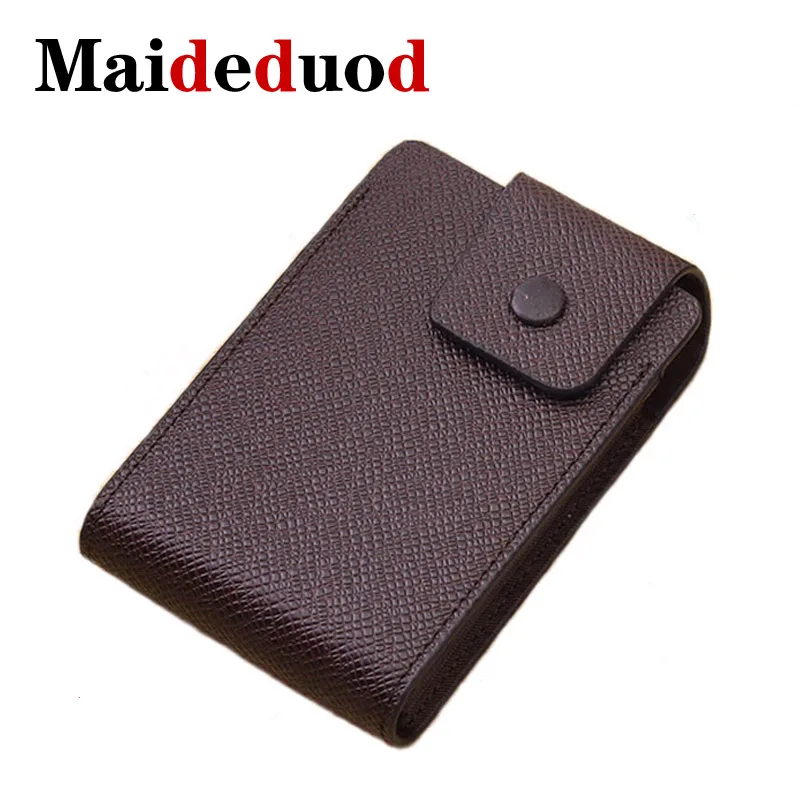 

Maideduod 2019 Fashion PU Leather Business Card Holder Organizer Hasp Men Women Bank Credit Card Holder Bag ID slots Card Wallet