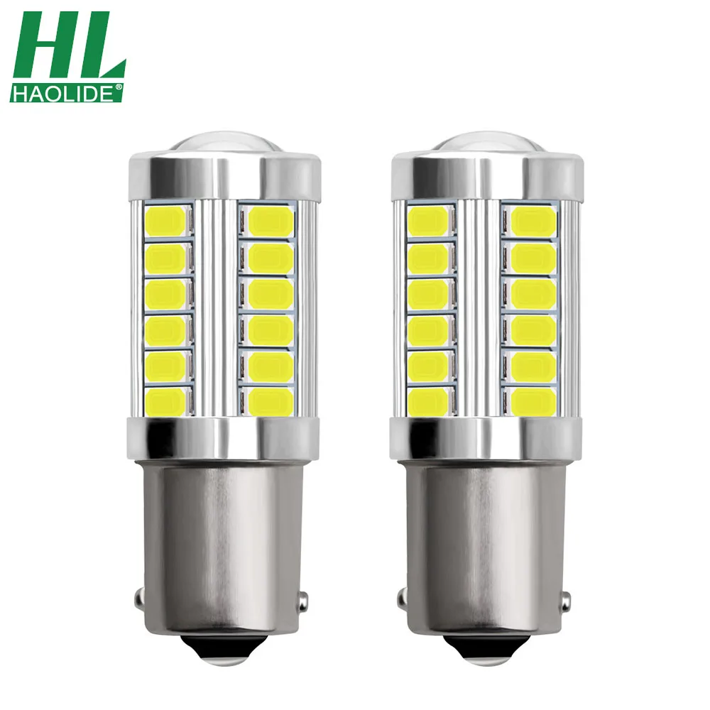 

HAOLIDE Motorcycle 1156 7506 BA15S P21W 5630 5730 LED Car Tail Bulb 1157 Brake Lights 12V Auto Reverse Lamp Daytime Running Sign