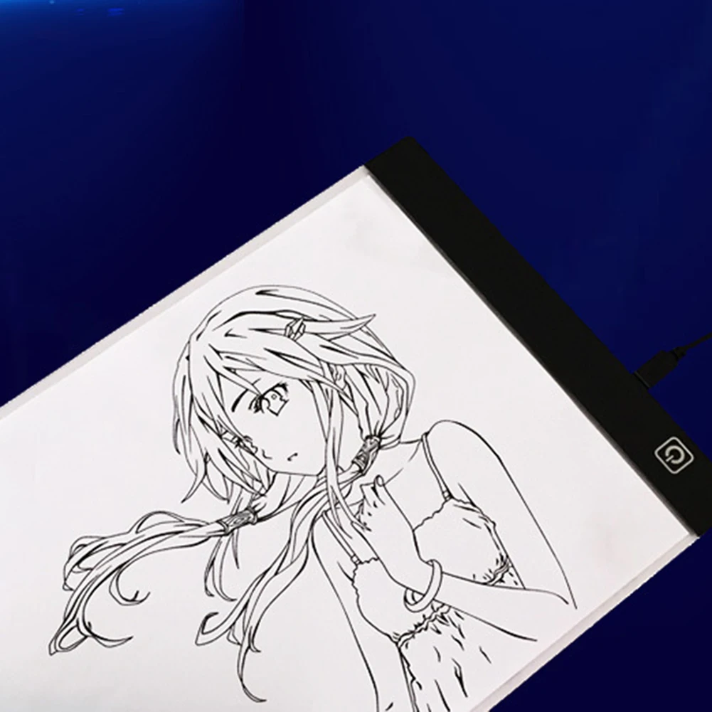 A4 Dimmable USB LED Menggambar Tablet Digital Graphics Pad Papan Gambar Copy Seni Elektronik Grafis Lukisan Meja Tulis