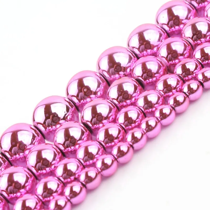 AAA Red Blue Green Color Hematite Natural Stone Beads Round Loose beads For Jewelry Diy Bracelet  Making 3/4/6/8/10mm
