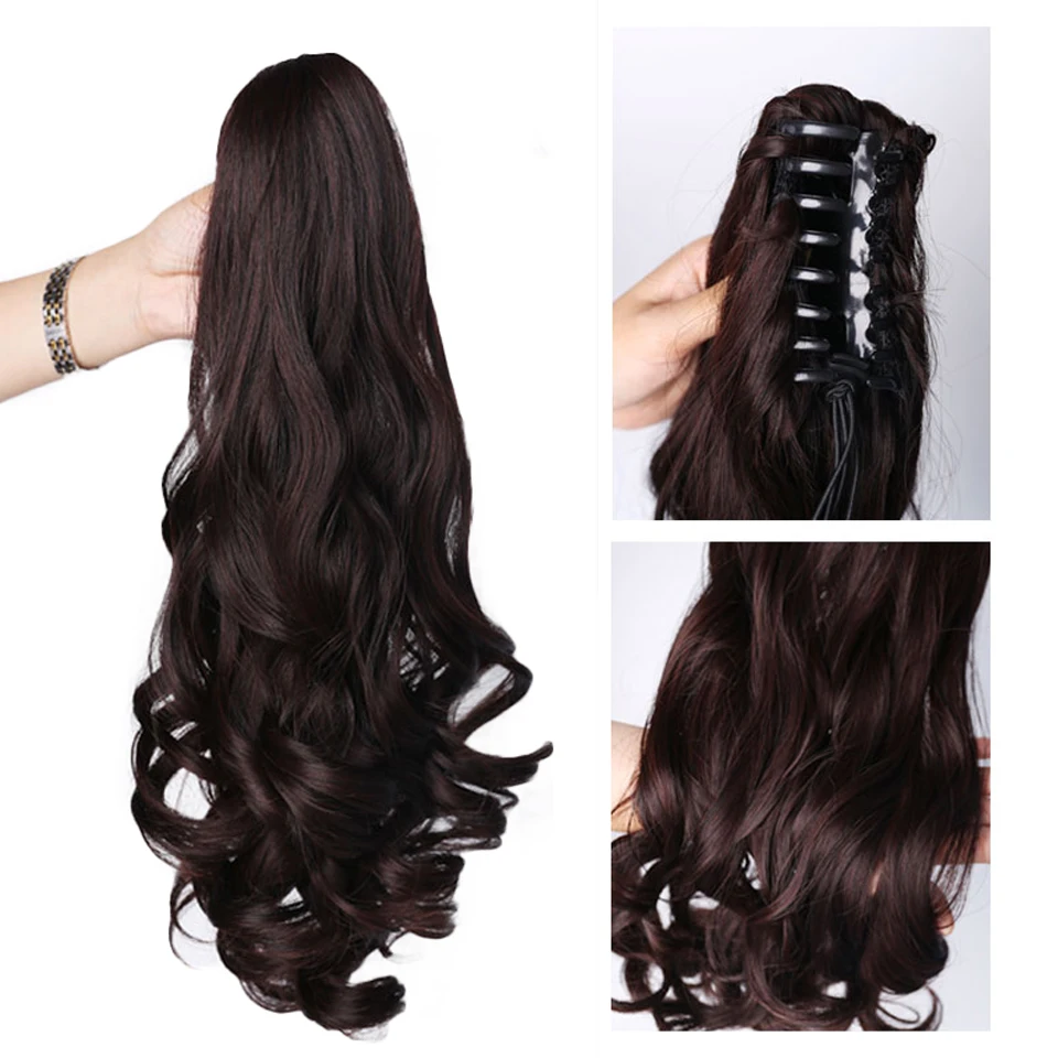 TALANG Long Straight Ponytail Wigs Clip In Hair Tail Ponytail Hairpins Synthetic Heat Resistant Extensions Fake Hairpiecs