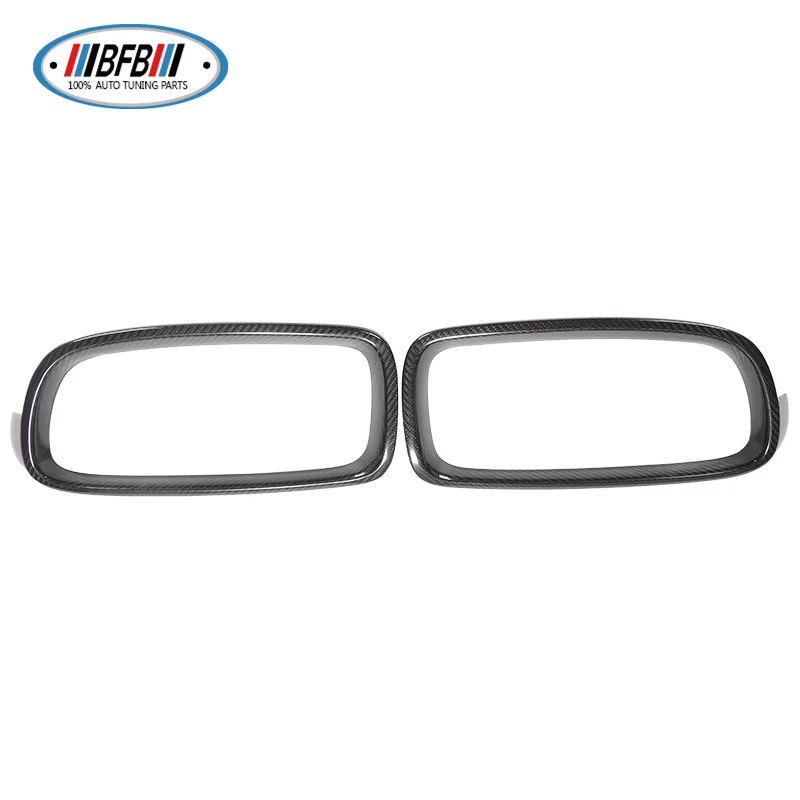 Dry Carbon Fiber Car Front Grill Grille Frame Trim Cover Sticker For  3 Series F30 2013-2017