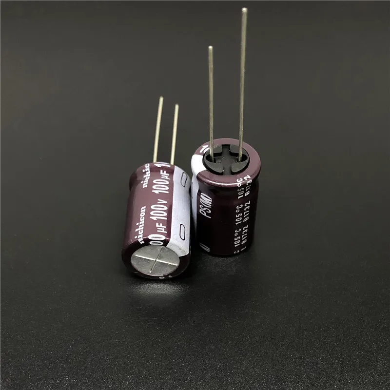 5pcs/50pcs 100uF 100V NICHICON PS Series 12.5x20mm Low Impedance 100V100uF Aluminum Electrolytic capacitor