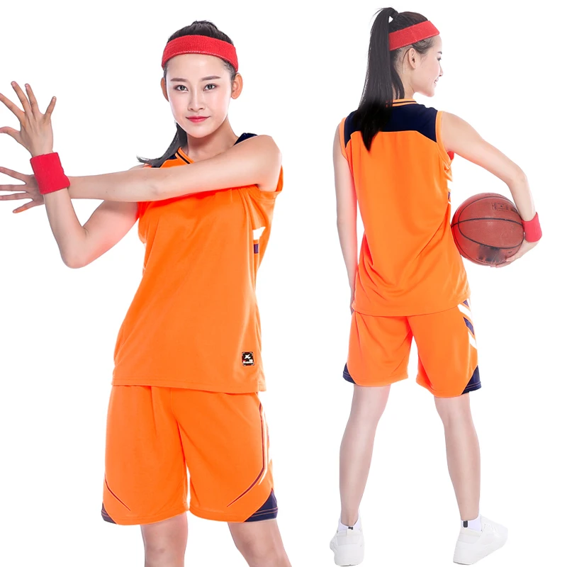 New Women Basketball Uniform Suit College Sports Basketball Wear Lady Shorts 2PCS Training Competition Service Quick-drying