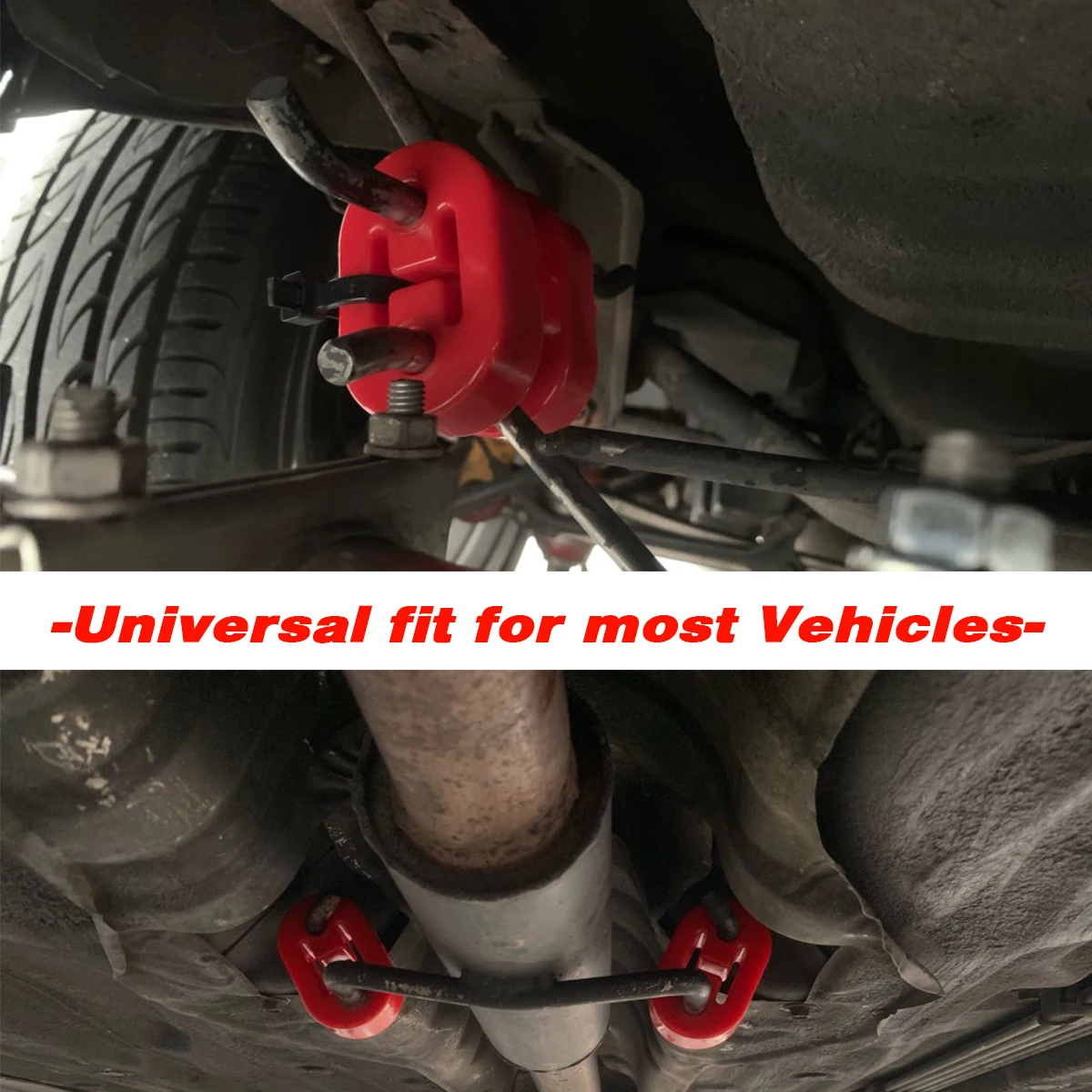 Universal Car Polyurethane Exhaust Tail Pipe Mount Bracket Hanger Insulator Muffler Grommet Bush Rod Support 11mm 2 Holes Repair