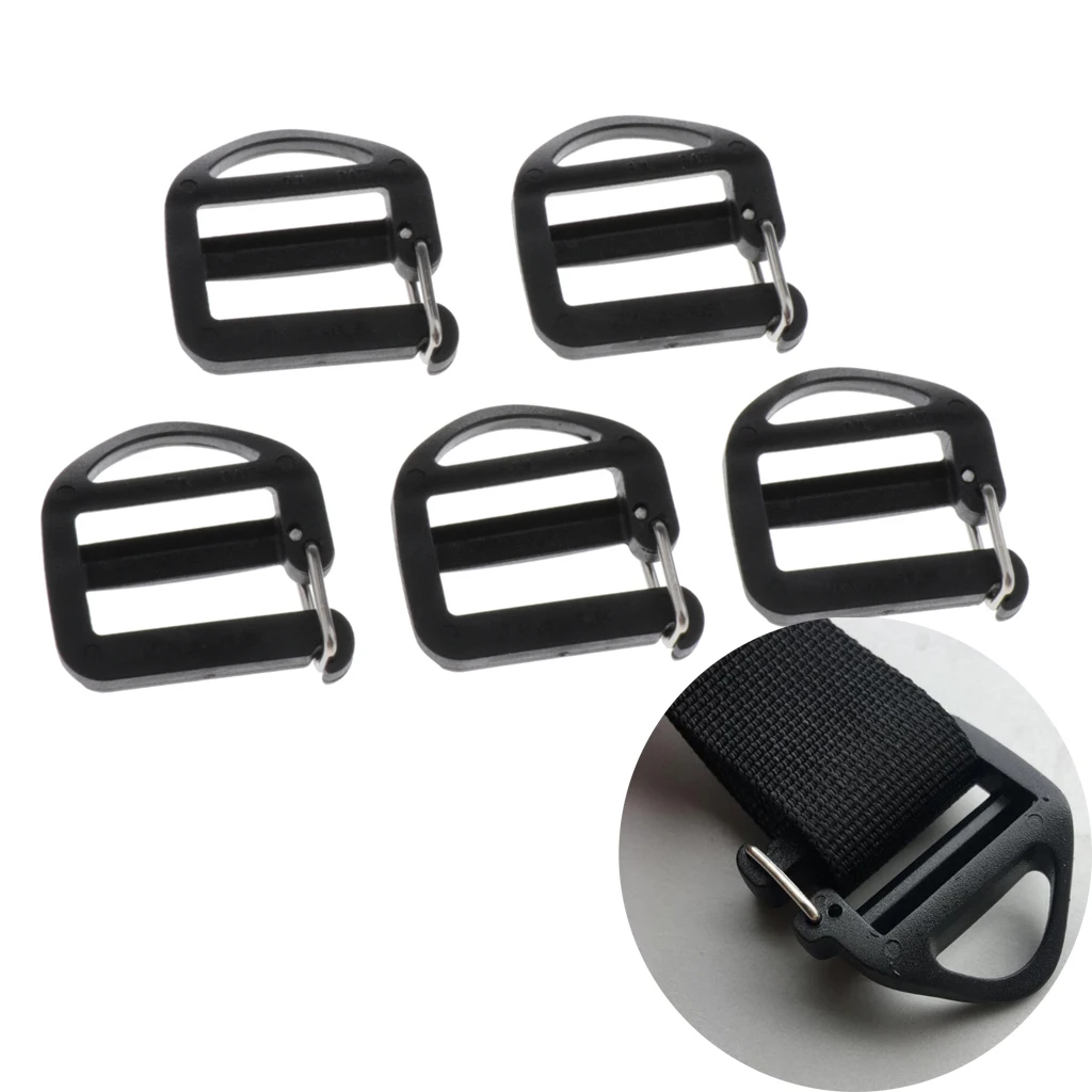 5 Pcs Ladder Lock Slider Backpack Straps Fastener Webbing Buckle for Clothing Belts 2cm 2.5 cmOutdoor Camping Hiking Accessories