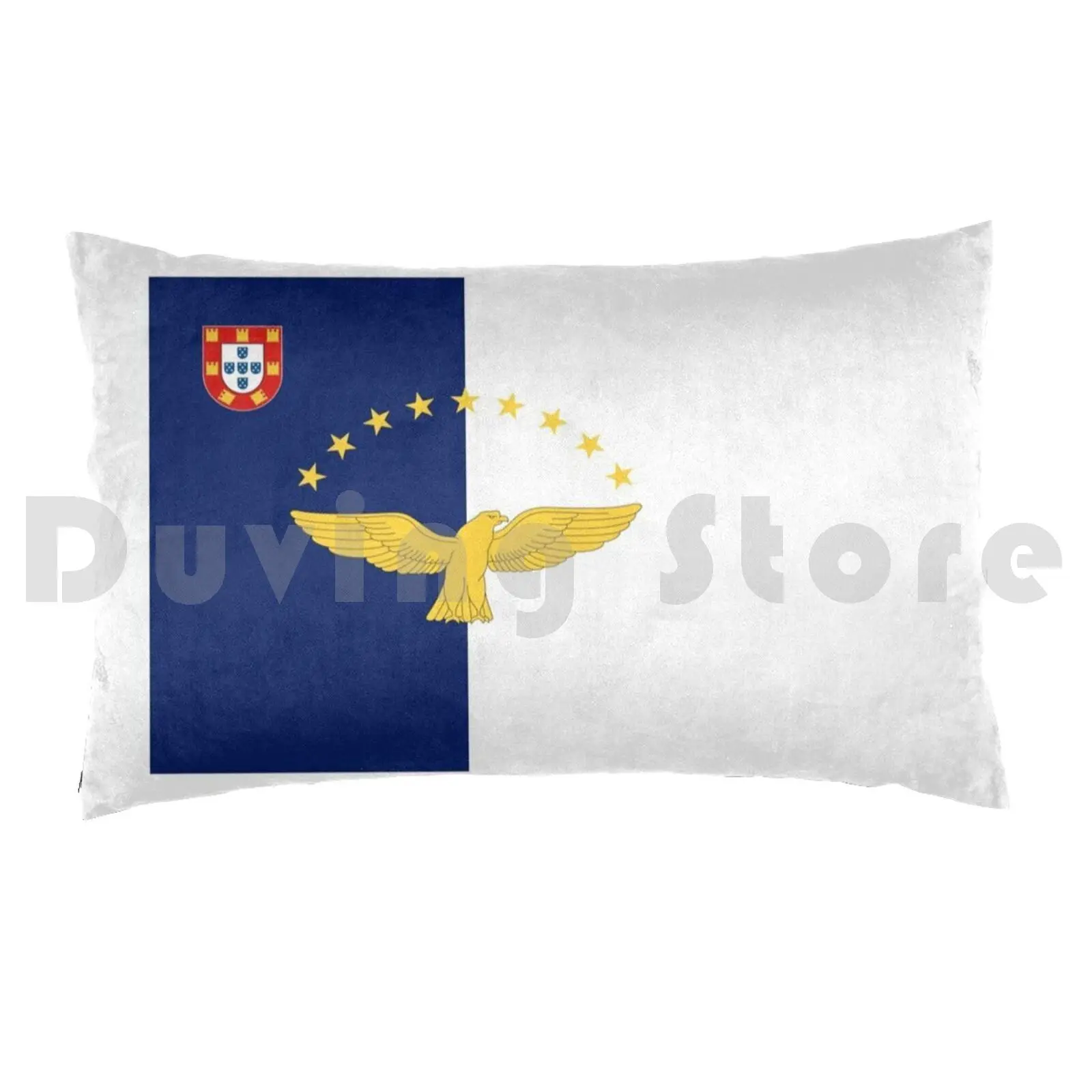 Azores Flag Pillow Case Printed 50x75 Galo Portugal Azores