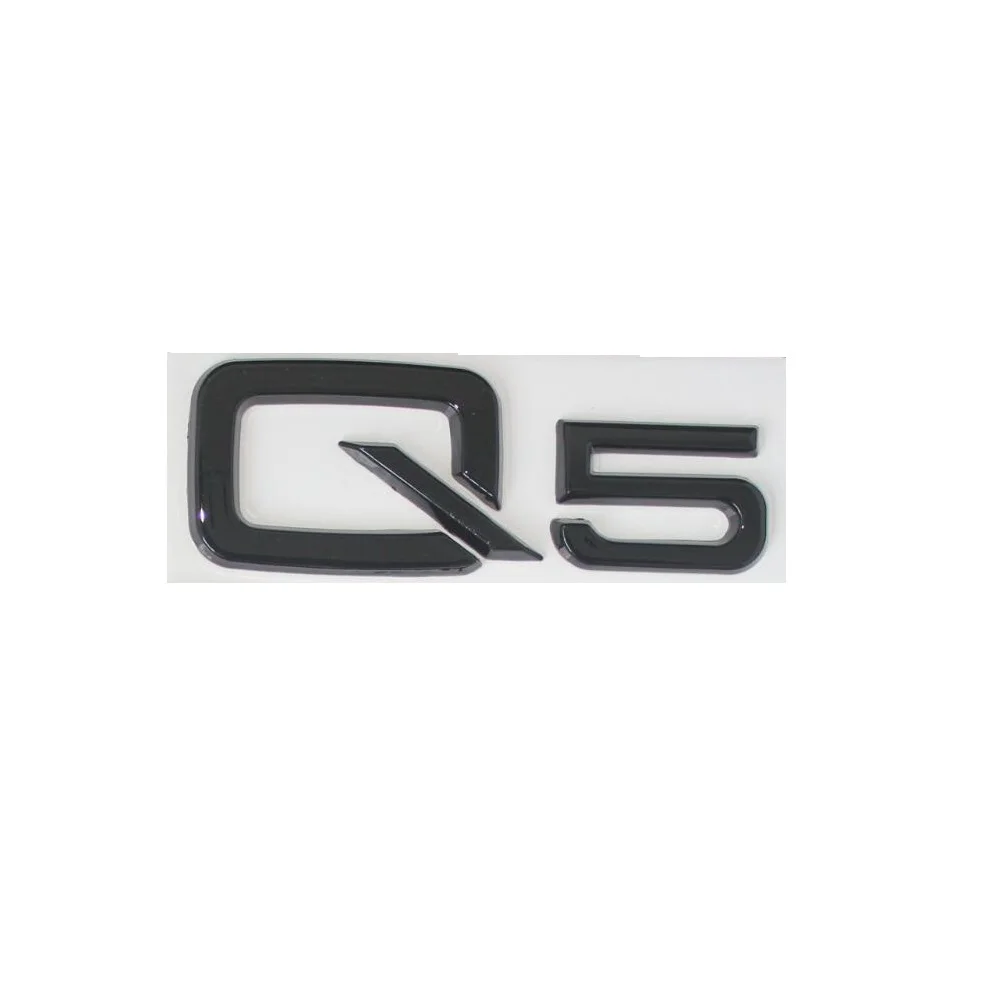 

Brilliant Shiny Glossy Black " Q 5 " ABS Trunk Rear Number Letters Words Badge Emblem Decal Sticker for Audi Q5