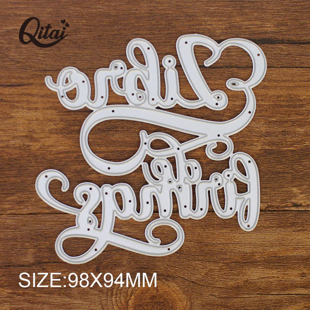 Spanish Word QITAI 6Pcs/Set Metal Cutting Dies DIY Scrapbooking Photo Paper Card Crafts Stencils Die Cutters By Handmade MD419