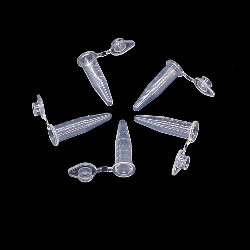 500PCS 0.5ml With Scale Lab Mini Plastic Test Tube Centrifuge Vial Clear Snap Cap Centrifuge Tubes Vial