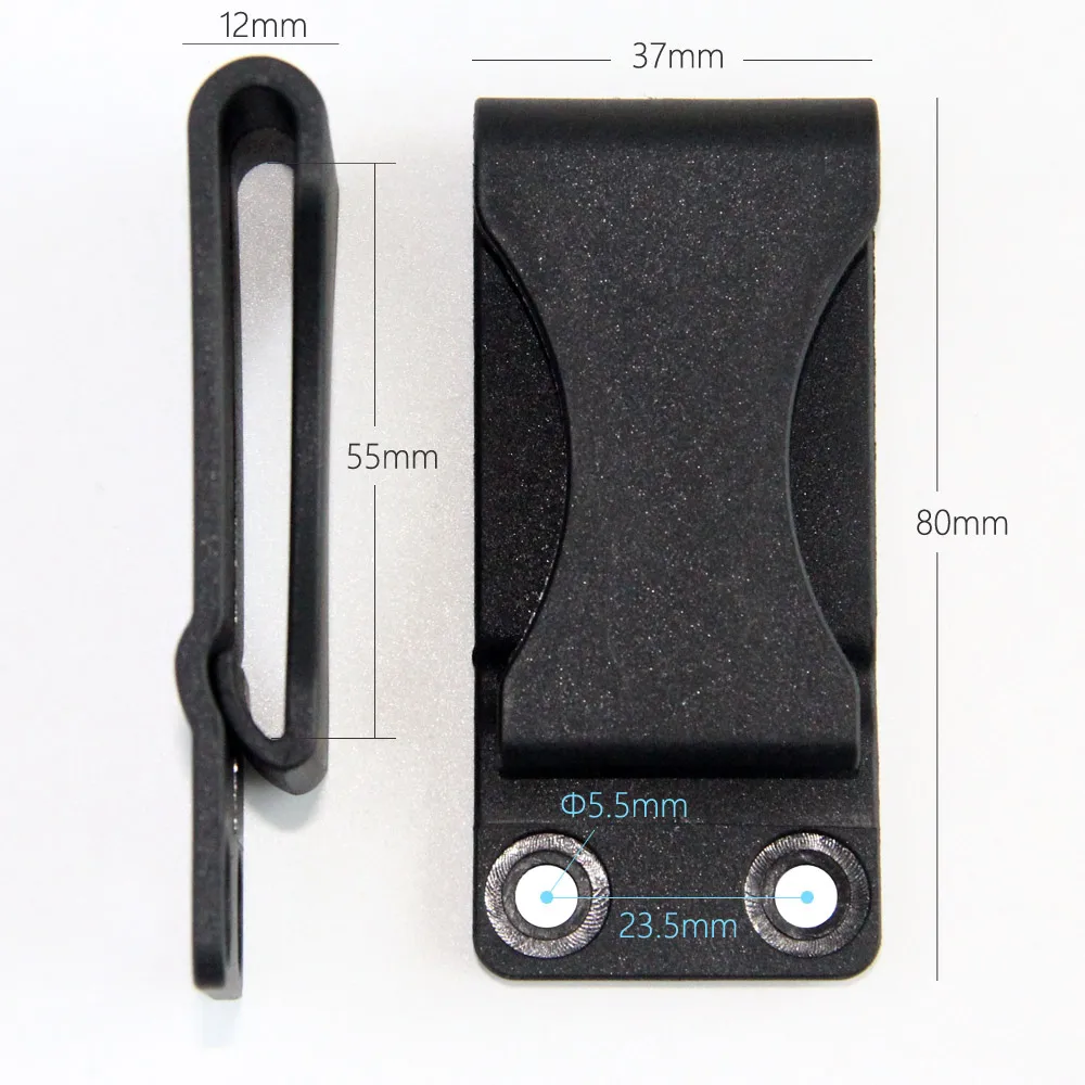 Imagem -03 - Qinggear-preto Kydex Holster Belt Clip Loop com Parafusos Acessório Faça Você Mesmo Pacote de Peças de Ferramentas Bainha