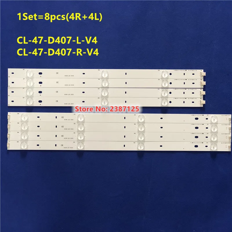 

New LED Backlight Strip CL-47-D407-R-V4 CL-47-D407-L-V4 For 47PFL3198H 47PFL5708/F7 47PFG4109/78 47PFL3188 TPT470H1-DUJFFE