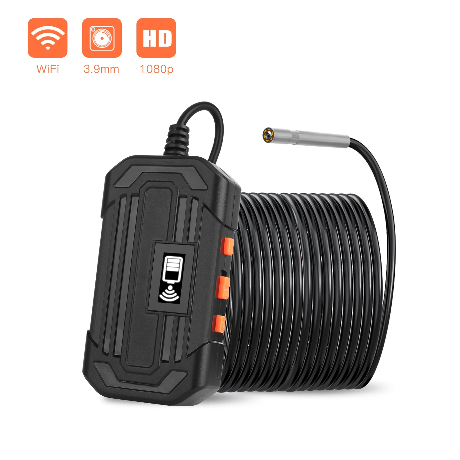 

Newest 3.9MM 1080P Wireless Endoscope Camera WiFi Borescope Inspection Camera IP67 Flexible Snake Camera for Android IOS PC