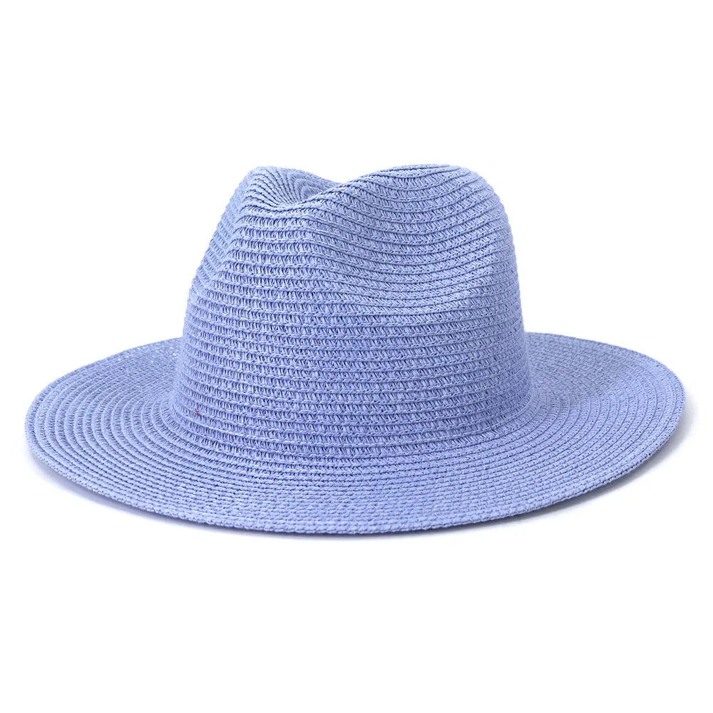 Großhandel Sun Hüte Männer Frauen Sommer Panama Breite Krempe Stroh Hüte Mode Bunte Outdoor Jazz Strand Sonnenschutz Kappe – Detail 17