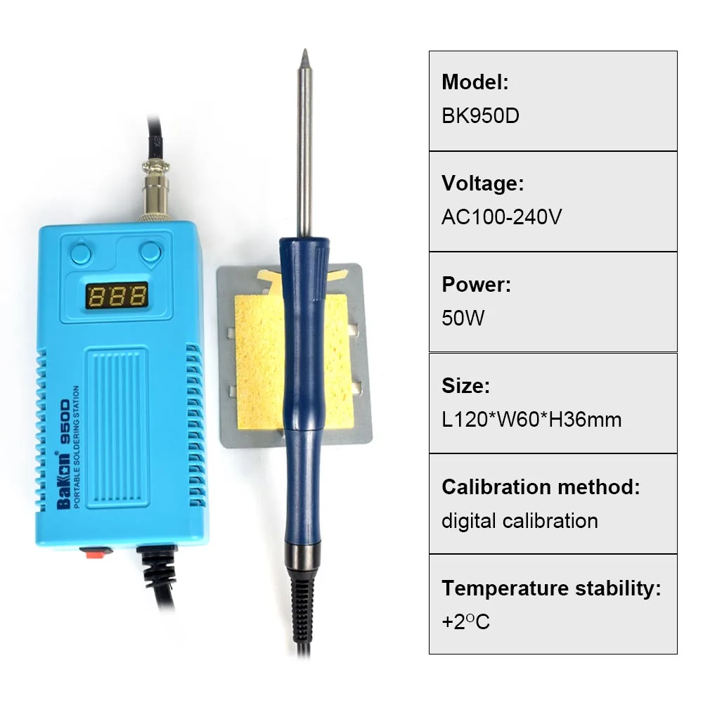 Bazon-ferro de solda bk950d com display digital, 220/110 w, ferramenta elétrica para solda, ferro de solda