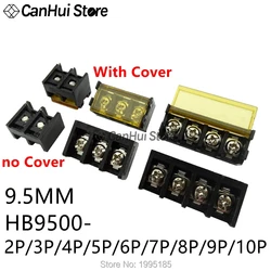 2/5pcs Pitch 9.5MM HB9500-2P 3P 4P 5P 6P 7P 8P 9P 10Pin PCB Screw Terminal Block Connector HB-9500 300V 30A Lid Barrier Terminal