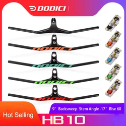 DODICI Carbon Handlebar 28.6mm/31.8mm Integrated Bar Mountain Bicycle Handlebar Glossy black Bike Parts