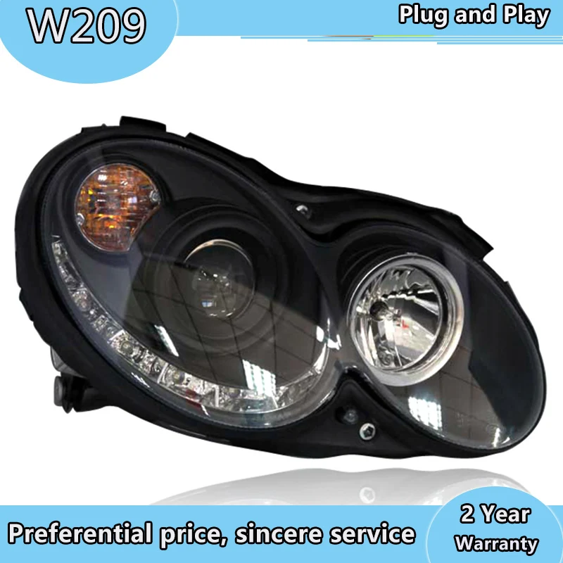 Car stying For Mercedes-Benz 2003-2009 W209 CLK200 230 280 320 350 Angel Eyes DRL Daytime Head Lights Front Lamp