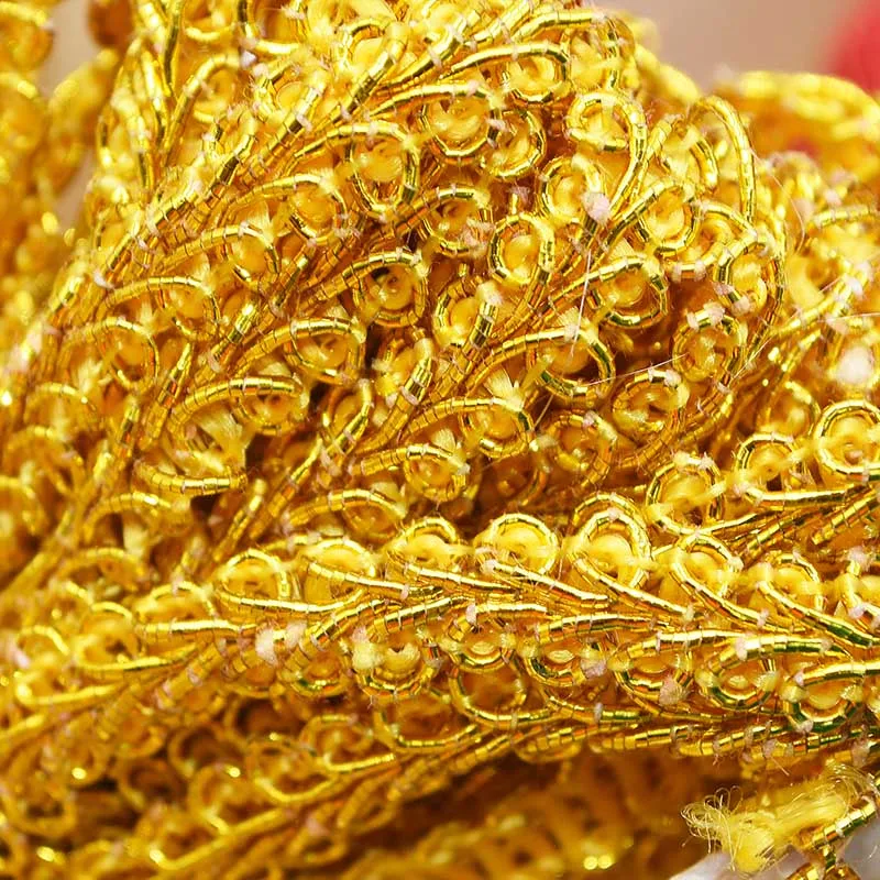 10 m/lotto di Pizzo Nastro Trim Oro Argento Centipede Del Merletto Intrecciato Accessori di Cerimonia Nuziale di Natale Decor Tessuto FAI DA TE