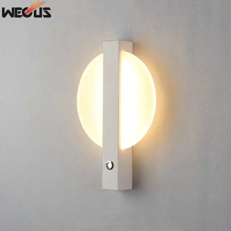 Nordic Modern Minimalist Bedroom Bedside Wall Lamp, Creative Aisle / Stair / Living Room Wall Light With Switch Wall Ligh