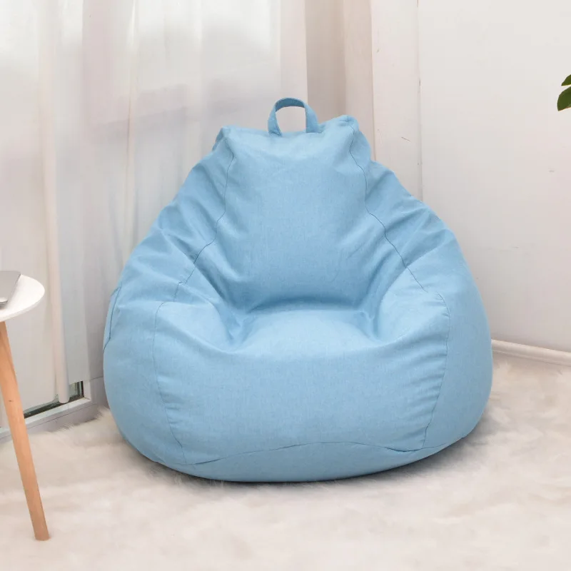 Sale 90x110 Cotton Lazy Sofa Cloth Bean Bag Sofa Cover Without Filler Lounger Seat Bean Bag Tatami Chairs Covers Dropshipping