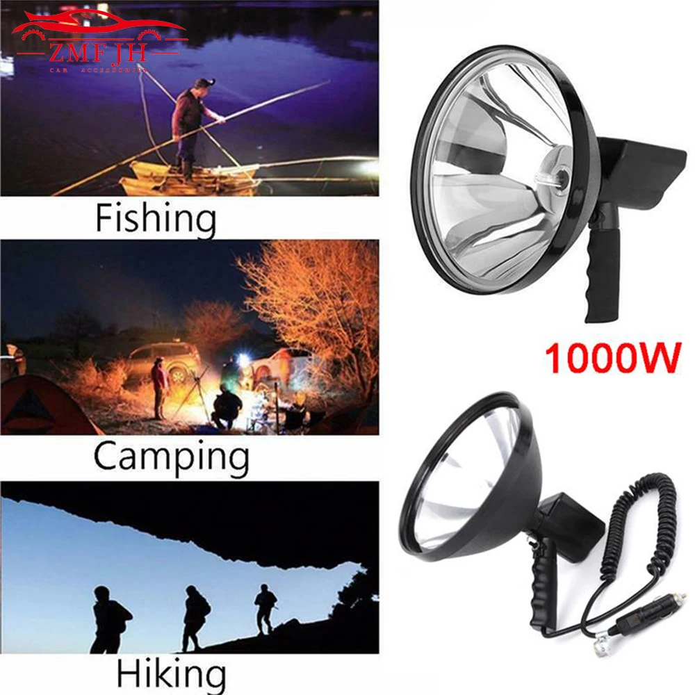 

9 inch 1000W 12V HID Handheld light Portable Handheld light HID Xenon Lamp Outdoor Camping Hunting Fishing Spot Lamp Light