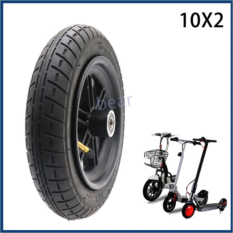 Hub Bearing Tire with Aluminum Alloy (54-152) Disc Brake Outer  10x2.0 Solid 10 Inch Electric Scooter  10x2