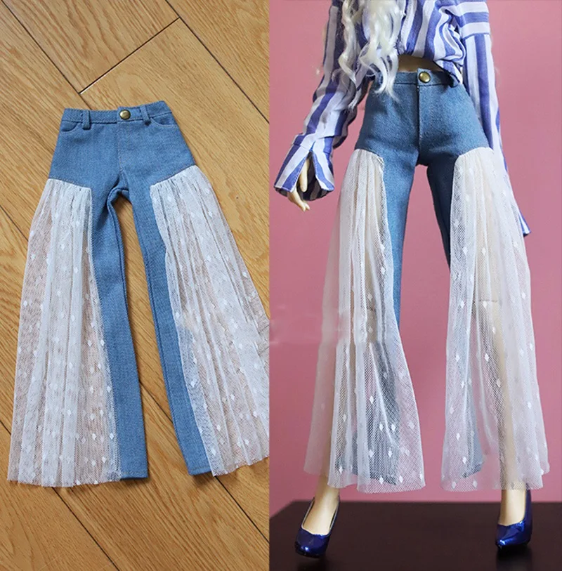 

1/4 1/3 Scale BJD Clothes Casual Wide Leg Pants Mesh Jeans For BJD/SD MSD SD13 SD17 SSDF Strong Uncle Doll Accessories C0920