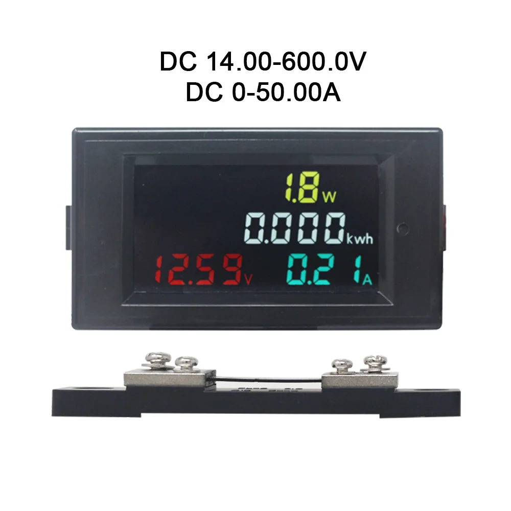 DC 14.00-600.0V 20A/50A/100A Voltmeter Ammeter Car Battery Tester Electronic Voltage Current Power Energy Meter Monitor